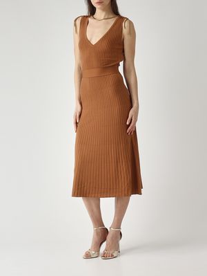 2. Vestido de punto para mujer Marrón