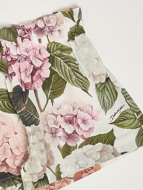 3. Mädchen-Shorts aus Baumwolle Weiß-Rosa Dolce e Gabbana l53q43hs5t6