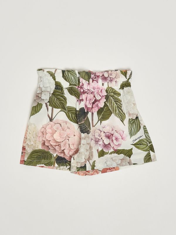 1. Mädchen-Shorts aus Baumwolle Weiß-Rosa Dolce e Gabbana l53q43hs5t6