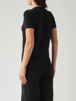 4. Damen-T-Shirt aus Baumwolle Schwarz