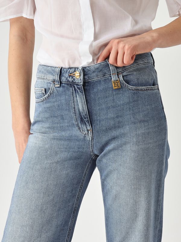 5. Women's cotton denim jeans Light Denim Elisabetta Franchi pj21i61e2