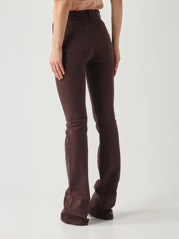 3. Vaqueros para mujer de algodón elástico Cacao Elisabetta Franchi pj22n61e2