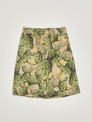 1. Short en coton pour enfant Crème-Verte