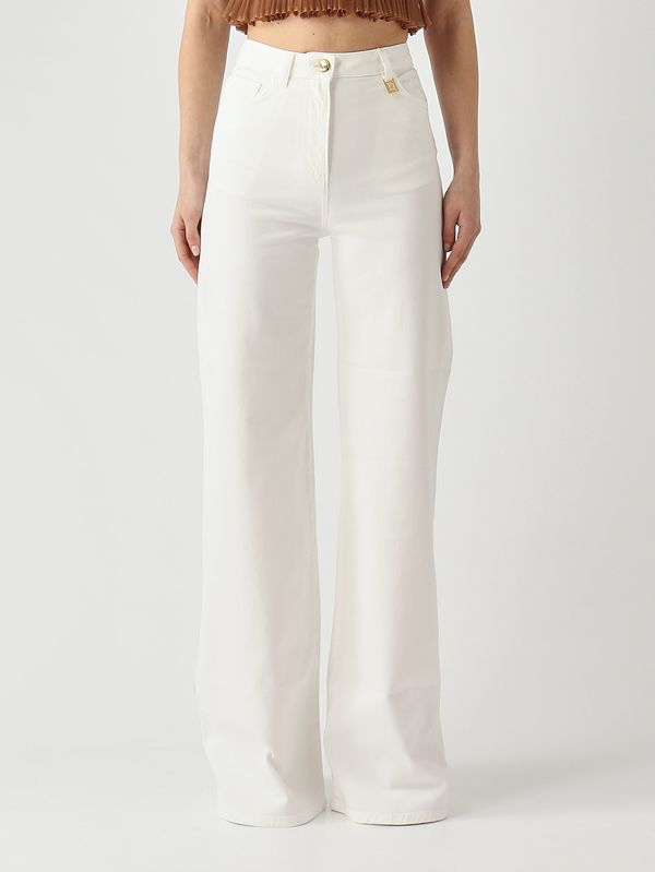 Damenjeans aus Stretch-Baumwolle Elfenbein Elisabetta Franchi