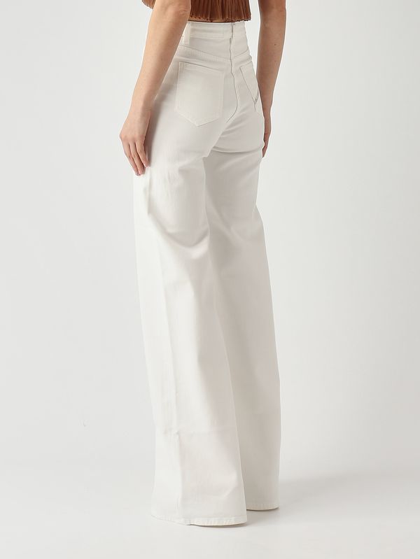 4. Jeans donna in cotone stretch Avorio Elisabetta Franchi pj23n61e2