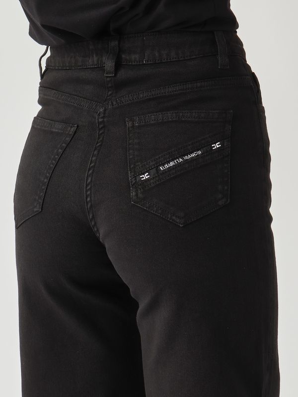 5. Jeans donna in cotone stretch Nero Elisabetta Franchi pj23n61e2