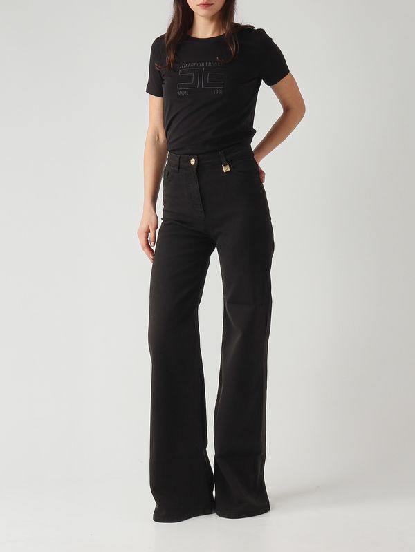 2. Jeans donna in cotone stretch Nero Elisabetta Franchi pj23n61e2