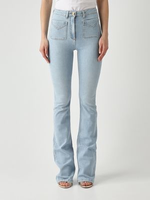 1. Damenjeans aus Stretch-Baumwolle Helles Denim