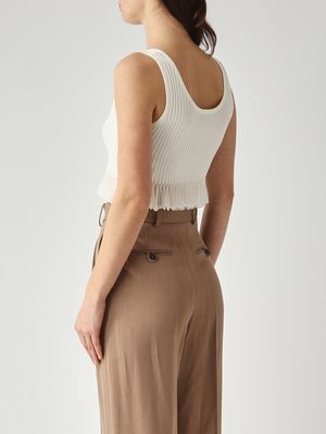 4. Top donna in maglia Avorio