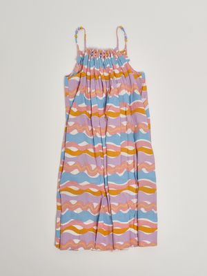 2. Mädchenkleid aus Viskosemischung Mehrfarbig