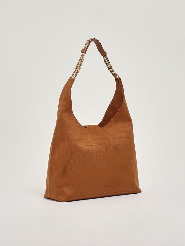 3. Damentasche aus Wildlederimitat Braun Elisabetta Franchi bs01a61e2