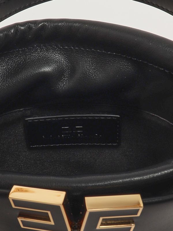 5. Sac seau en simili cuir pour femme Noir Elisabetta Franchi bs92a61e2