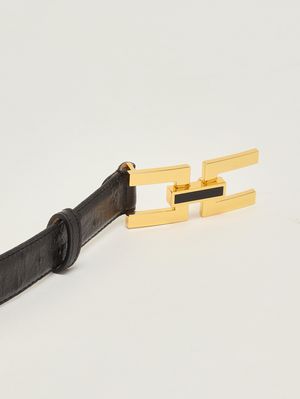 3. Cinturón de mujer de piel Negro