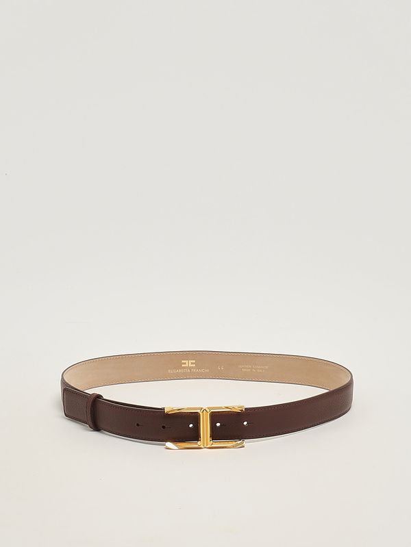 Ceinture femme en cuir Cacao Elisabetta Franchi