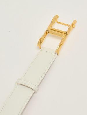 3. Cinturón de mujer de piel Marfil