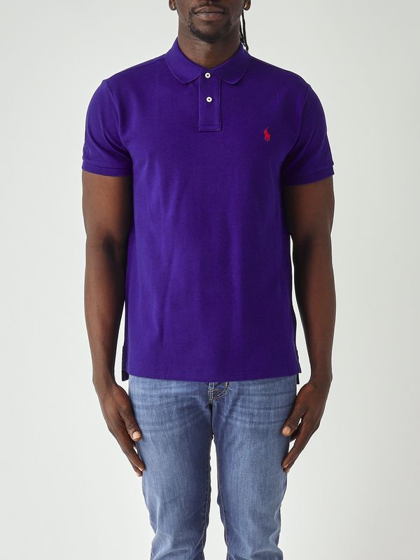 1. Herren-Poloshirt Custom Slim Fit aus Baumwoll-Piqué Royalblau Polo Ralph Lauren 710782592