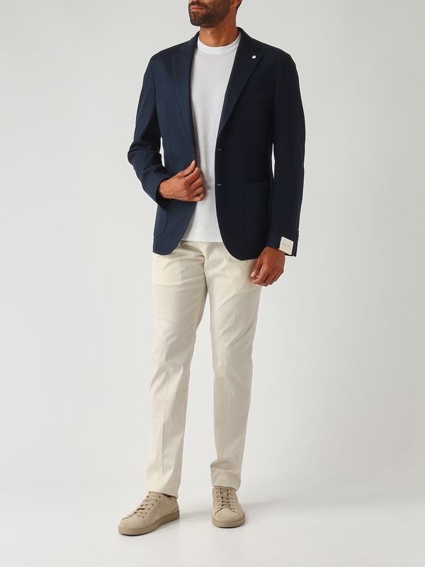 2. Blazer para hombre de algodón con textura Azul marino L.B.M. 1911 281765182