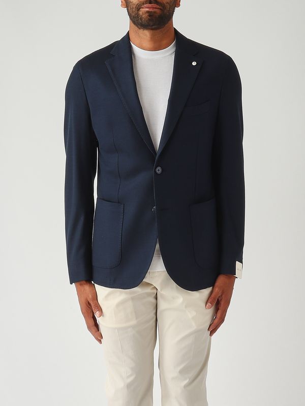 1. Blazer para hombre de algodón con textura Azul marino L.B.M. 1911 281765182
