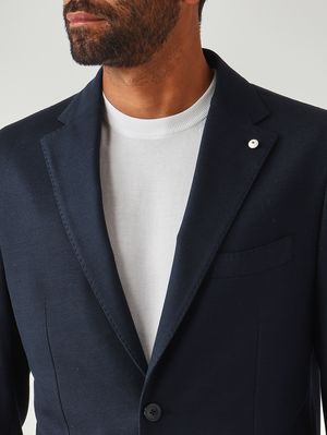 5. Blazer para hombre de algodón con textura Azul marino