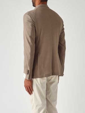 4. Blazer uomo in cotone operato Tortora