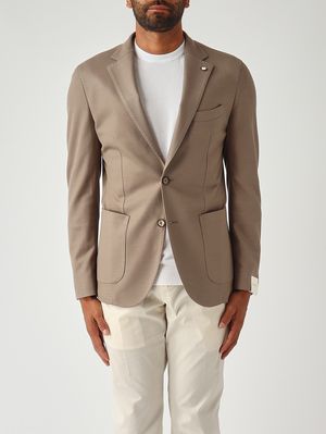 1. Blazer uomo in cotone operato Tortora