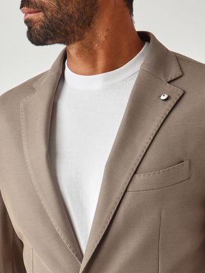 5. Blazer uomo in cotone operato Tortora