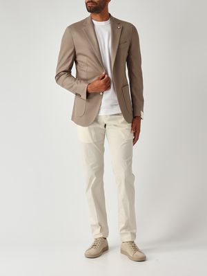 2. Blazer uomo in cotone operato Tortora