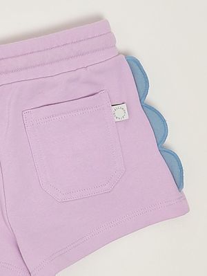 3. Shorts de felpa para bebé Lila