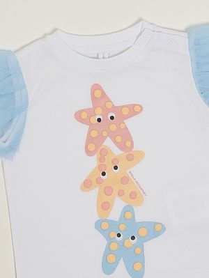 3. Neugeborenen-T-Shirt aus Baumwolle Weiß