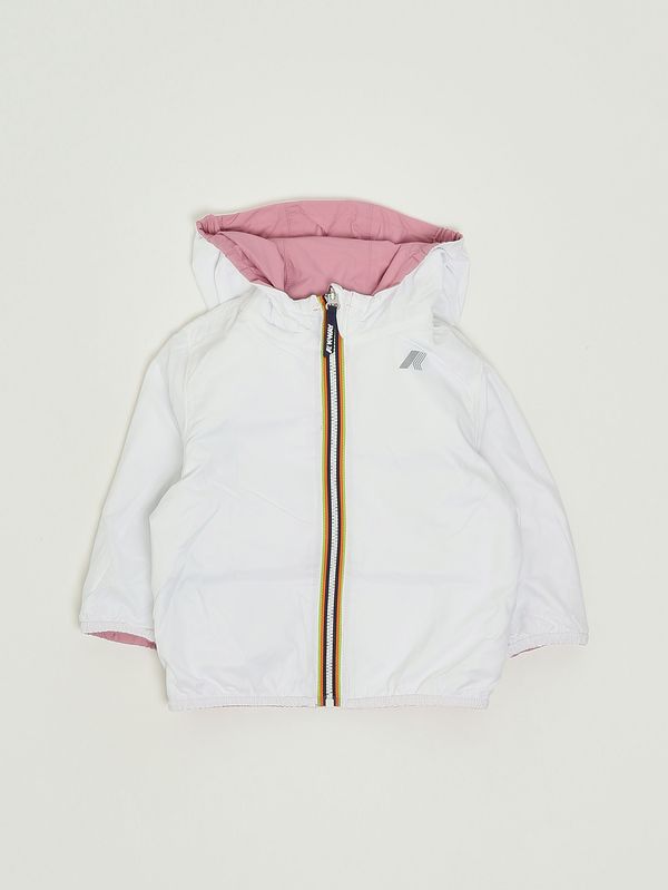 2. Veste bébé Jake Plus.2 Double en nylon Rose-Blanc K-Way k2123iw