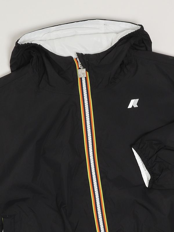 4. Veste Laurette Plus Double pour fille en nylon Noir-Blanc K-Way k41337w