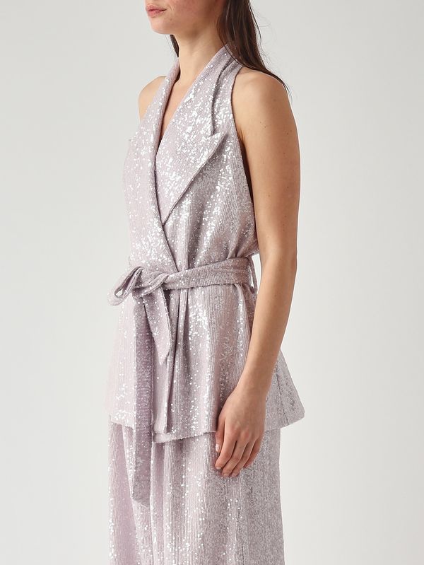 3. Gilet femme New Arizona en tissu à paillettes Lilas Twentyfourhaitch a0077
