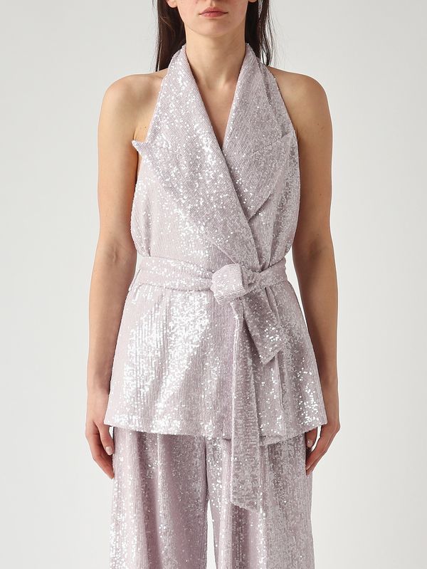 1. Gilet femme New Arizona en tissu à paillettes Lilas Twentyfourhaitch a0077