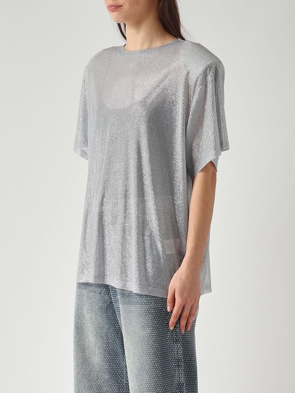 3. Camiseta de mujer Mendes en malla de cristal Plata Twentyfourhaitch a0071