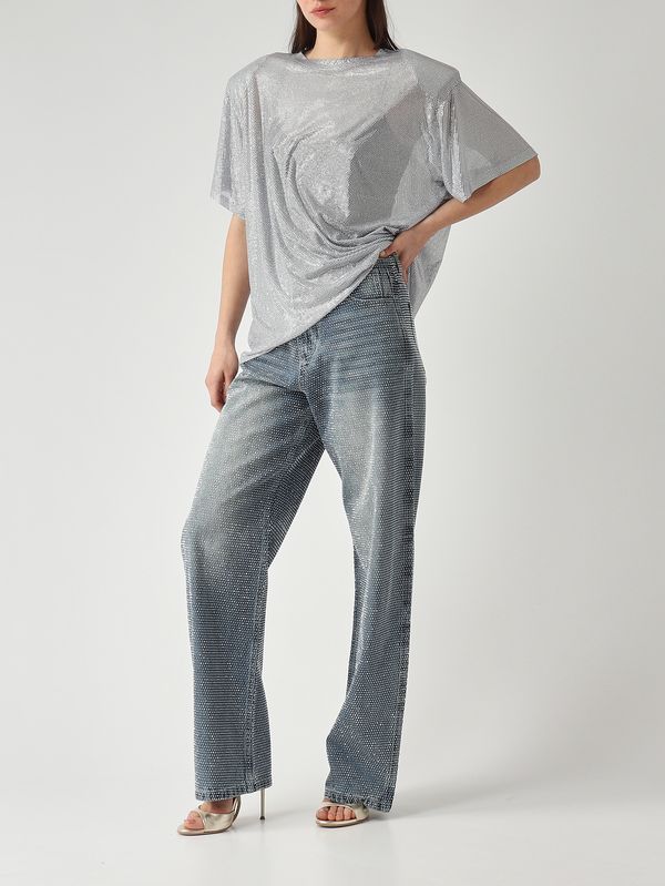 2. Camiseta de mujer Mendes en malla de cristal Plata Twentyfourhaitch a0071