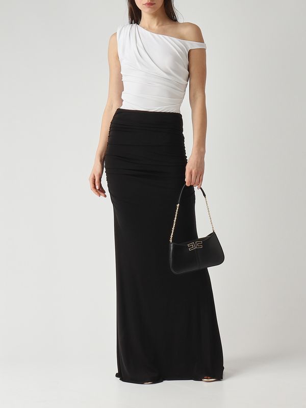 2. Jupe femme en crêpe stretch Noir Elisabetta Franchi go16261e2