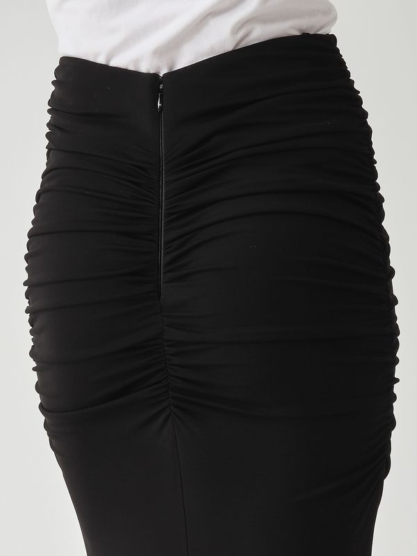 5. Jupe femme en crêpe stretch Noir Elisabetta Franchi go16261e2