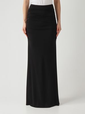 1. Jupe femme en crêpe stretch Noir