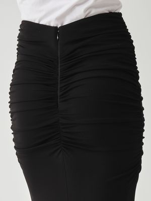 5. Jupe femme en crêpe stretch Noir