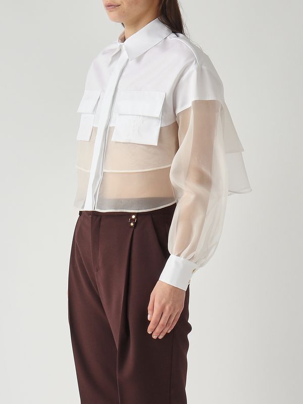 3. Chemise femme en coton Ivoire Elisabetta Franchi ca11861e2
