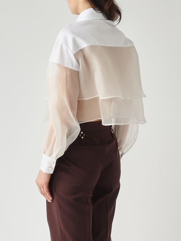 4. Chemise femme en coton Ivoire Elisabetta Franchi ca11861e2