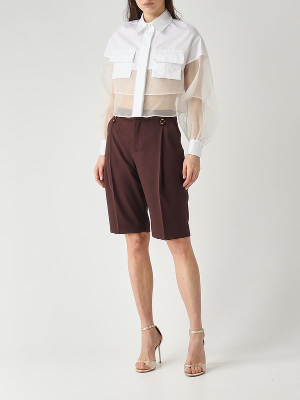 Elisabetta Franchi Women's cotton shirt - Ivory | Caposerio.com