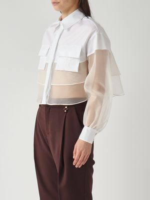 3. Chemise femme en coton Ivoire
