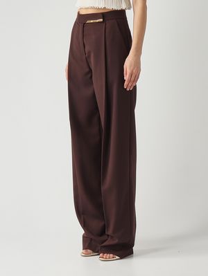 3. Pantalon femme en mélange de laine vierge Cacao
