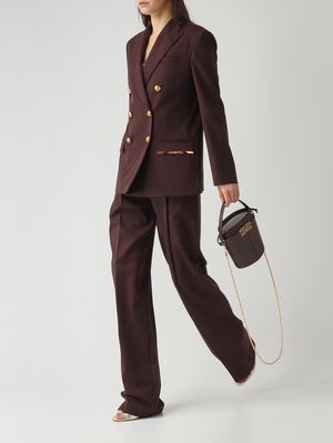 2. Pantalon femme en mélange de laine vierge Cacao