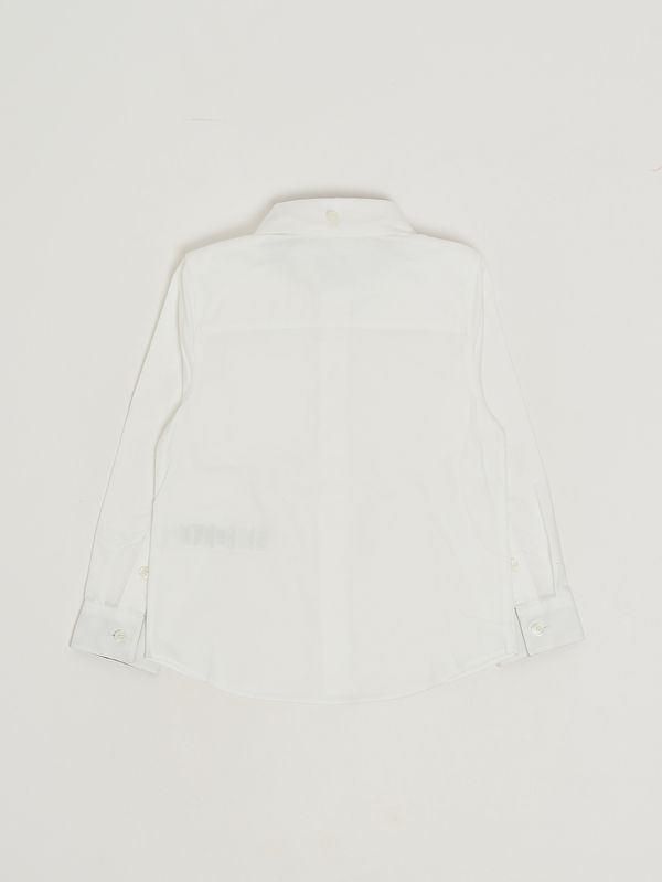 2. Camicia bambino Owen in cotone Bianco-Check Beige Burberry 8117168