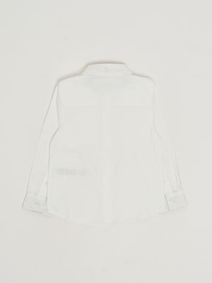 2. Camicia bambino Owen in cotone Bianco-Check Beige