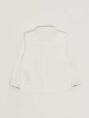 2. Camicia bambino Owen in cotone Bianco-Check Beige