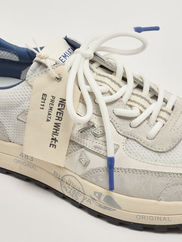 5. Men's Nous 8234 sneakers in leather and mesh White Premiata nou08234