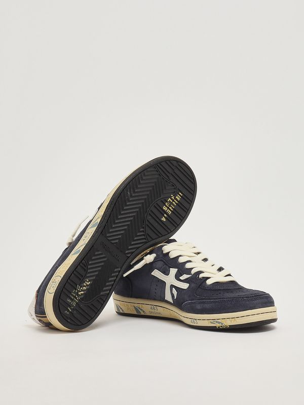 4. Sneakers homme Basket Clay 7708 en cuir Bleu marine foncé Premiata bsk07708